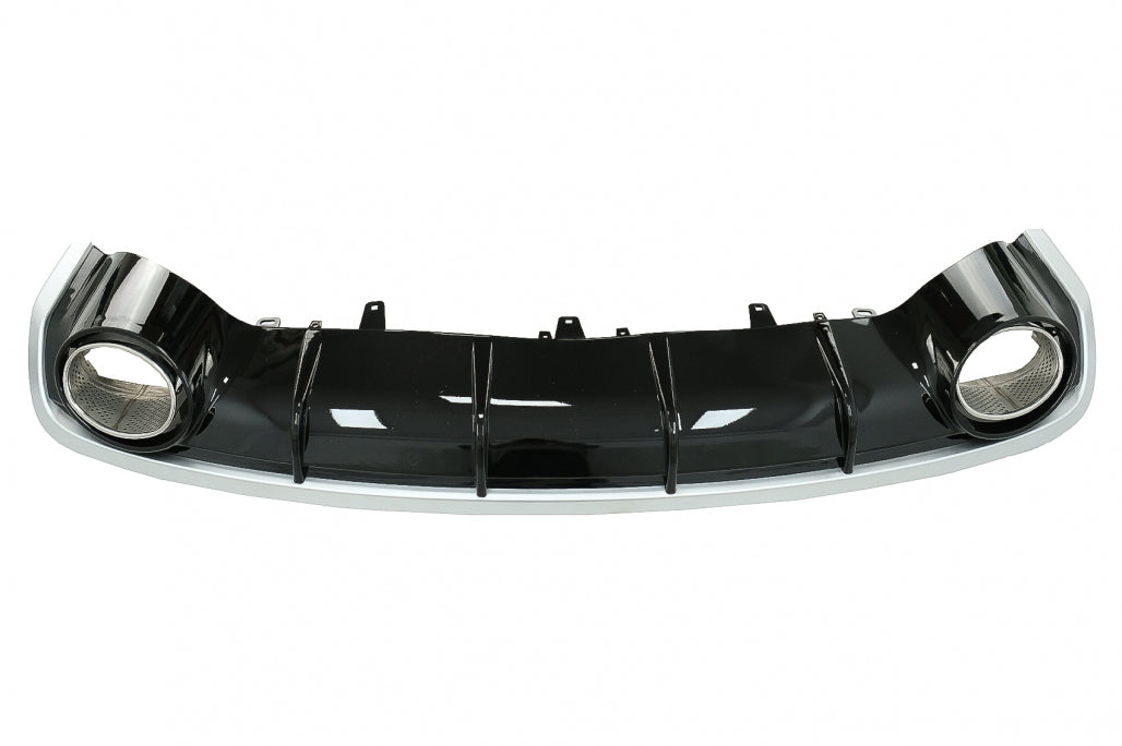 Rear Bumper Diffuser & Exhaust Tips RS6 Design for Audi A6 4G C7 Facelift (2015–2018)