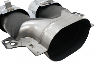 Rear Bumper Diffuser with Chrome Exhaust Tips C43 Design for Mercedes C-Class W205 S205 AMG Line (2014–2020)