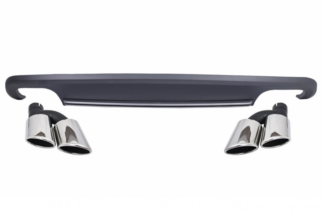 Rear Bumper Diffuser with Exhaust Muffler Tips S5 Design for Audi A5 8T Sportback Facelift (2012–2015)