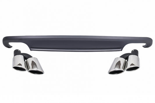 Rear Bumper Diffuser with Exhaust Muffler Tips S5 Design for Audi A5 8T Sportback Facelift (2012–2015)