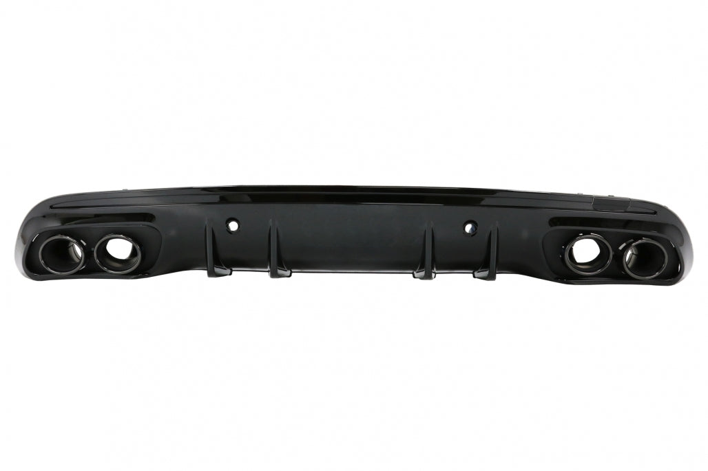 Rear Bumper Diffuser with Exhaust Tips C43 Night Package Design for Mercedes C-Class W205 S205 AMG Line (2014–2020)