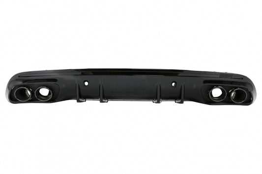 Rear Bumper Diffuser with Exhaust Tips C43 Night Package Design for Mercedes C-Class W205 S205 AMG Line (2014–2020)