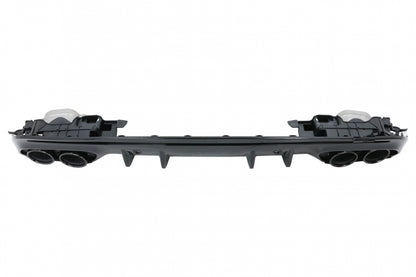 Rear Bumper Diffuser with Exhaust Tips C43 Night Package Design for Mercedes C-Class W205 S205 AMG Line (2014–2020)