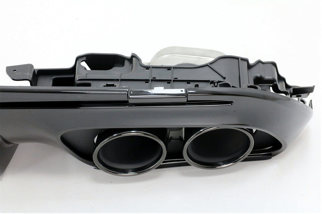 Rear Bumper Diffuser with Exhaust Tips C43 Night Package Design for Mercedes C-Class W205 S205 AMG Line (2014–2020)
