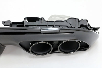 Rear Bumper Diffuser with Exhaust Tips C43 Night Package Design for Mercedes C-Class W205 S205 AMG Line (2014–2020)