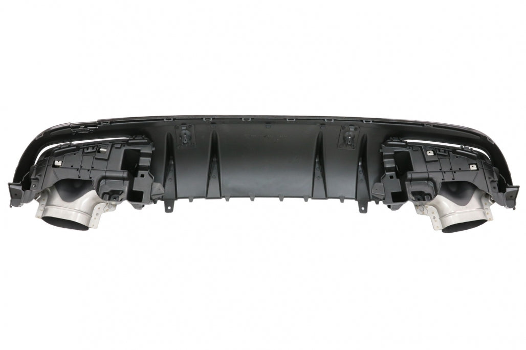 Rear Bumper Diffuser with Exhaust Tips C43 Night Package Design for Mercedes C-Class W205 S205 AMG Line (2014–2020)