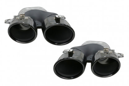 Rear Bumper Diffuser with Exhaust Tips C43 Night Package Design for Mercedes C-Class W205 S205 AMG Line (2014–2020)