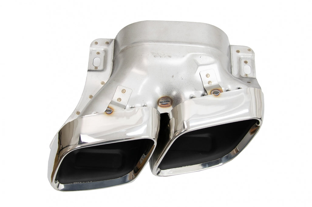 Rear Bumper Diffuser with Exhaust Tips C63S Design for Mercedes C-Class W205 S205 AMG Line (2014–2020)
