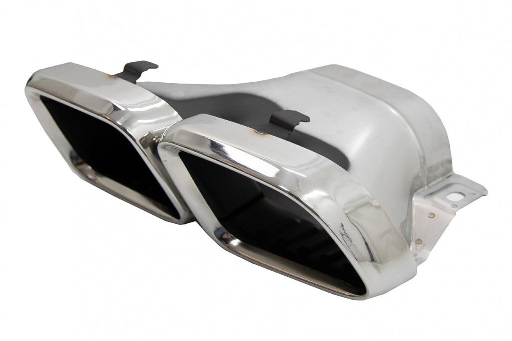 Rear Bumper Diffuser with Exhaust Tips C63S Design for Mercedes C-Class W205 S205 AMG Line (2014–2020)