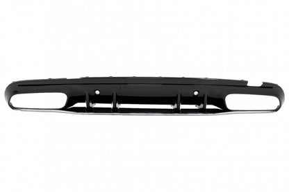 Rear Bumper Diffuser with Exhaust Tips C63S Design for Mercedes C-Class W205 S205 AMG Line (2014–2020)