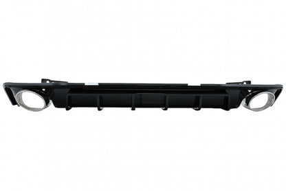 Rear Bumper Diffuser with Exhaust Tips RS6 Design Piano Black for Audi A6 C8 4K (2018–Up)