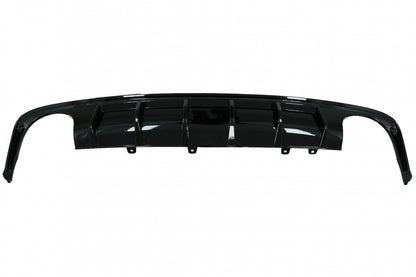 Rear Bumper Diffuser with Exhaust Tips RS6 Design Piano Black for Audi A6 C8 4K (2018–Up)