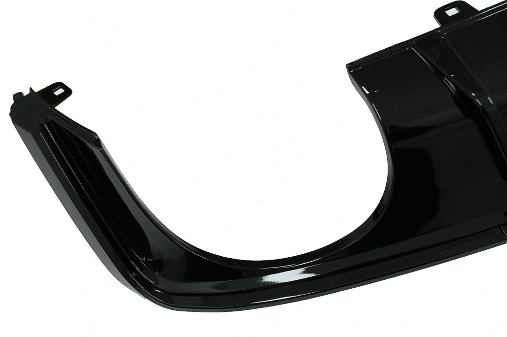 Rear Bumper Diffuser with Exhaust Tips RS6 Design Piano Black for Audi A6 C8 4K (2018–Up)