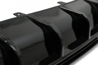 Rear Bumper Diffuser with Exhaust Tips RS6 Design Piano Black for Audi A6 C8 4K (2018–Up)