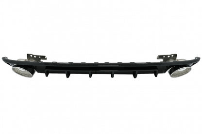 Rear Bumper Diffuser with Exhaust Tips RS6 Design Piano Black for Audi A6 C8 4K (2018–Up)