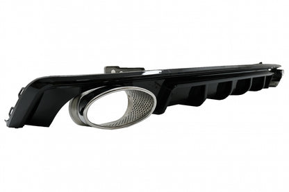Rear Bumper Diffuser with Exhaust Tips RS6 Design Piano Black for Audi A6 C8 4K (2018–Up)