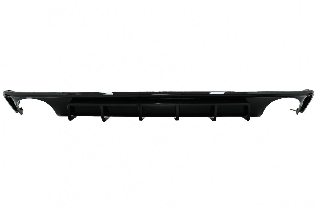 Rear Bumper Diffuser with Exhaust Tips RS6 Design Piano Black for Audi A6 C8 4K (2018–Up)