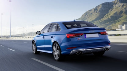 Rear Bumper Diffuser with Exhaust Tips S3 Design for Audi A3 8V Facelift S-Line Sedan & Convertible (2016–2019)