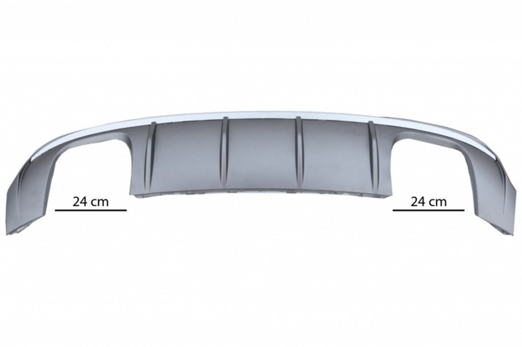 Rear Bumper Diffuser with Exhaust Tips S3 Design for Audi A3 8V Facelift S-Line Sedan & Convertible (2016–2019)