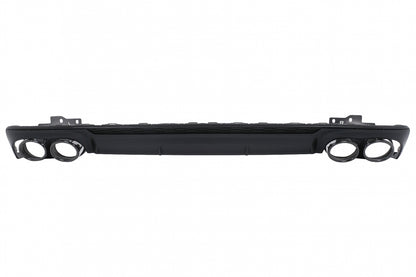 Rear Bumper Diffuser with Exhaust Tips S6 Design Black for Audi A6 C8 4K Avant  Sedan S-Line (2018–2022)
