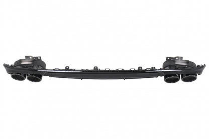 Rear Bumper Diffuser with Exhaust Tips S6 Design Black for Audi A6 C8 4K Avant  Sedan S-Line (2018–2022)