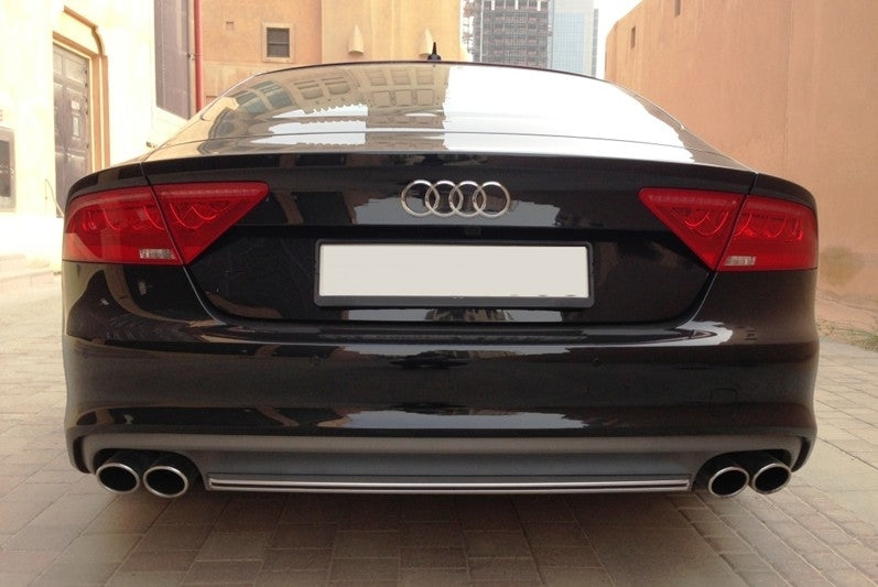 Rear Bumper Diffuser with Exhaust Tips S7 Design for Audi A7 4G (2010–2014)