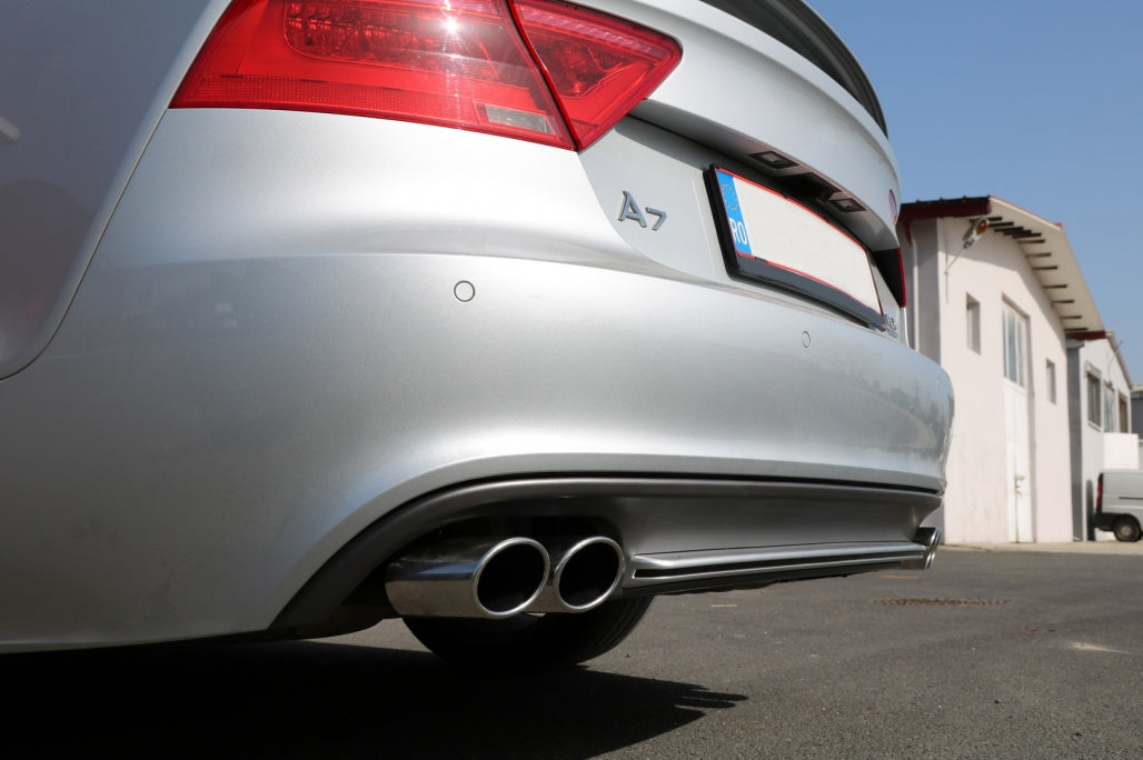 Rear Bumper Diffuser with Exhaust Tips S7 Design for Audi A7 4G (2010–2014)