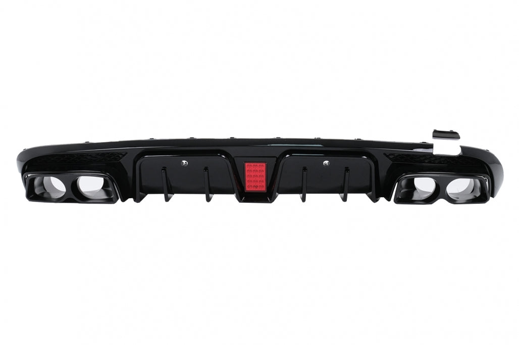 Rear Bumper Diffuser with Exhaust Tips for Mercedes C-Class W205 S205 Sport Line (2014–2020)