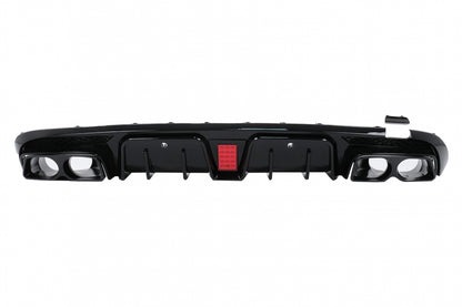 Rear Bumper Diffuser with Exhaust Tips for Mercedes C-Class W205 S205 Sport Line (2014–2020)