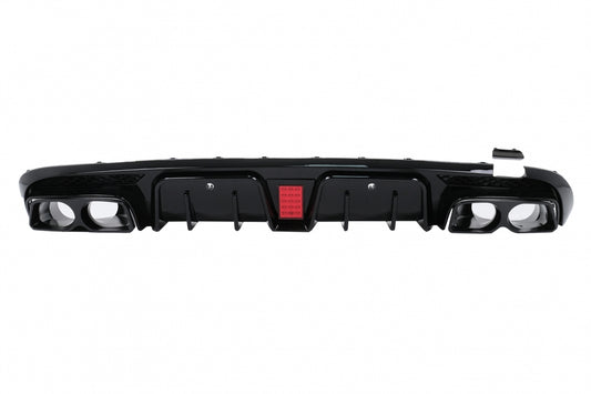 Rear Bumper Diffuser with Exhaust Tips for Mercedes C-Class W205 S205 Sport Line (2014–2020)