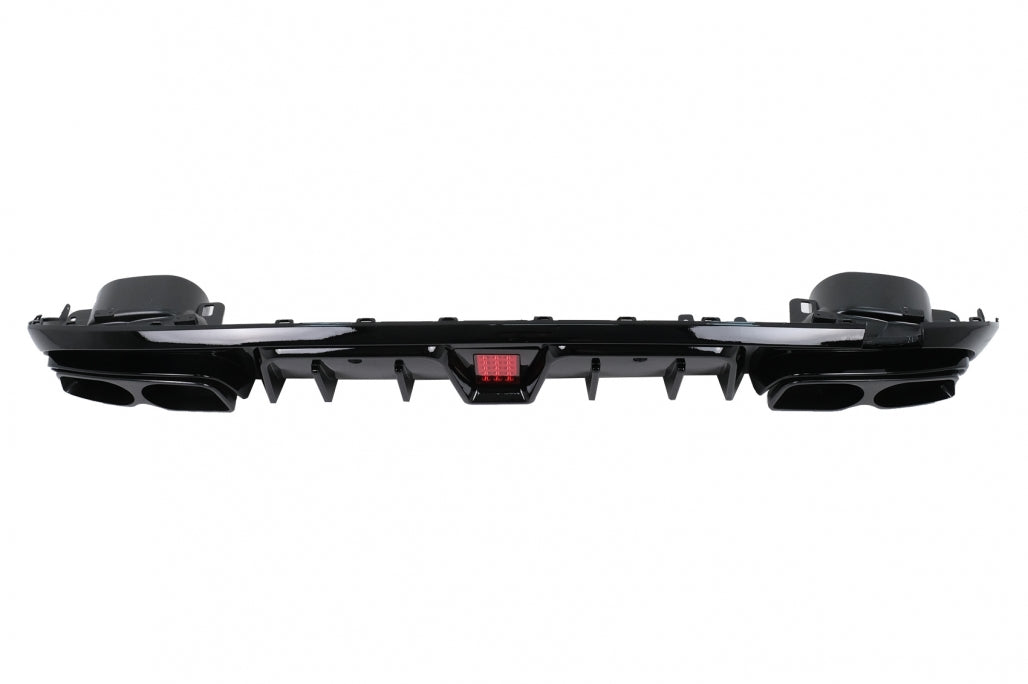 Rear Bumper Diffuser with Exhaust Tips for Mercedes C-Class W205 S205 Sport Line (2014–2020)