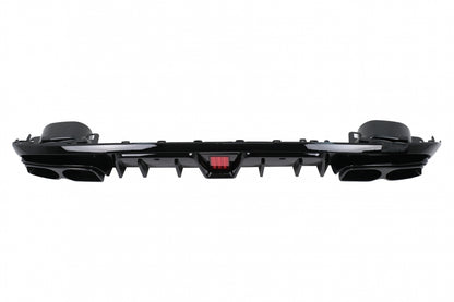 Rear Bumper Diffuser with Exhaust Tips for Mercedes C-Class W205 S205 Sport Line (2014–2020)