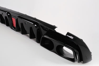 Rear Bumper Diffuser with Exhaust Tips for Mercedes C-Class W205 S205 Sport Line (2014–2020)