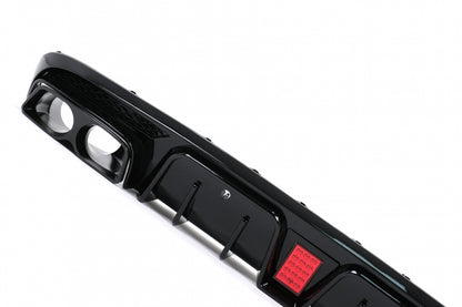 Rear Bumper Diffuser with Exhaust Tips for Mercedes C-Class W205 S205 Sport Line (2014–2020)