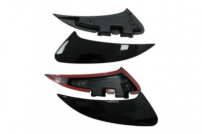 Rear Bumper Fins CLA45S Design Piano Black for Mercedes CLA C118 X118 AMG Line (2019–Up)