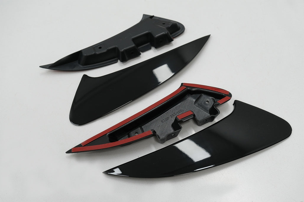 Rear Bumper Fins CLA45S Design Piano Black for Mercedes CLA C118 X118 AMG Line (2019–Up)
