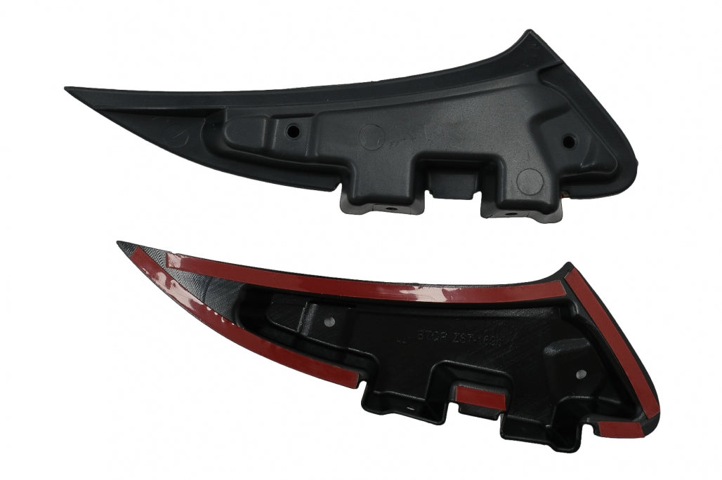 Rear Bumper Fins CLA45S Design Piano Black for Mercedes CLA C118 X118 AMG Line (2019–Up)