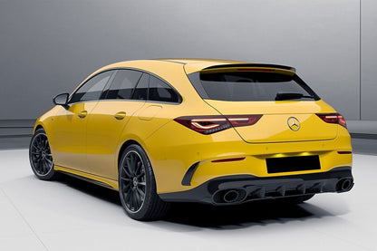 Rear Bumper Fins CLA45S Design Piano Black for Mercedes CLA C118 X118 AMG Line (2019–Up)