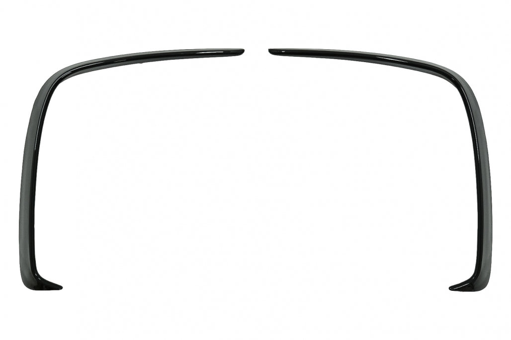 Rear Bumper Flaps Fins Piano Black for Mercedes A-Class W176 (2012–2018)