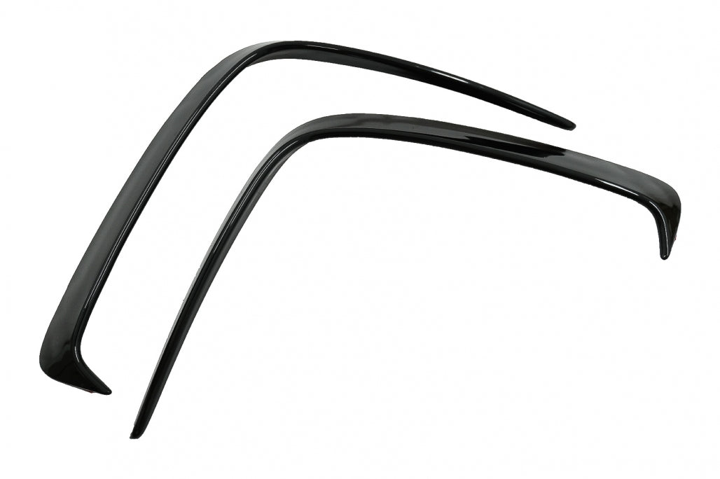 Rear Bumper Flaps Fins Piano Black for Mercedes A-Class W176 (2012–2018)