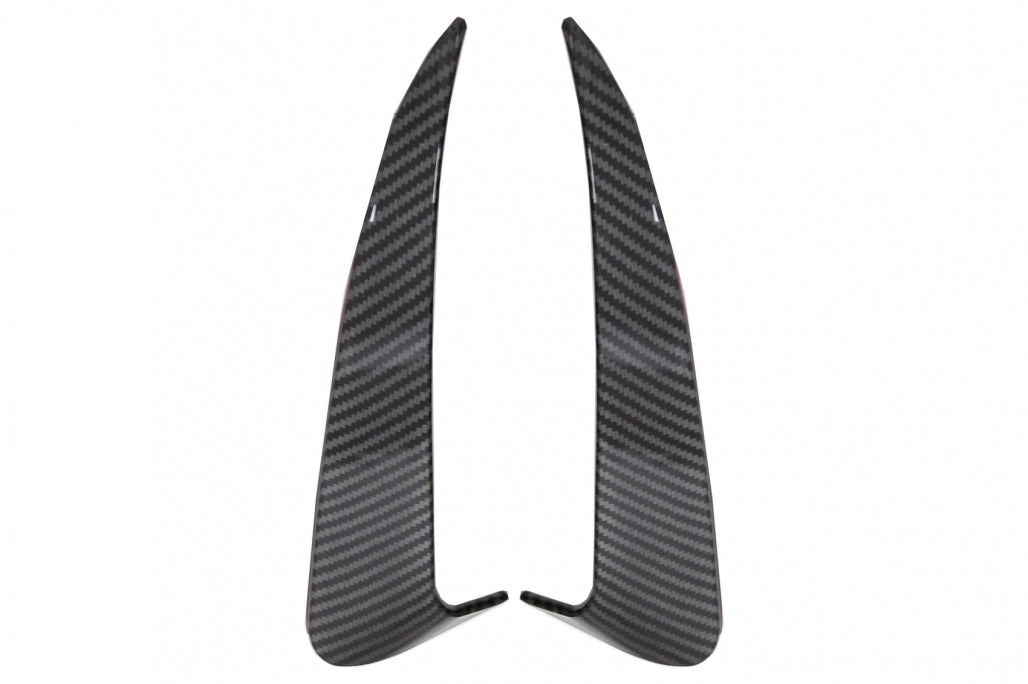 Rear Bumper Flaps Side Fins Carbon Film for Mercedes C-Class W205 Sedan AMG Line (2014–2020)