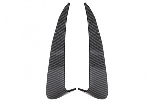 Rear Bumper Flaps Side Fins Carbon Film for Mercedes C-Class W205 Sedan AMG Line (2014–2020)