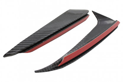 Rear Bumper Flaps Side Fins Carbon Film for Mercedes C-Class W205 Sedan AMG Line (2014–2020)