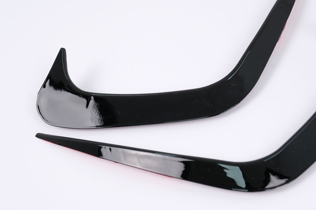 Rear Bumper Flaps Side Fins Flics Piano Black for BMW 3 Series G20 G21 G28 M-Sport (2018–Up)