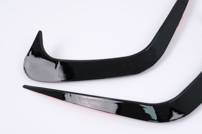 Rear Bumper Flaps Side Fins Flics Piano Black for BMW 3 Series G20 G21 G28 M-Sport (2018–Up)