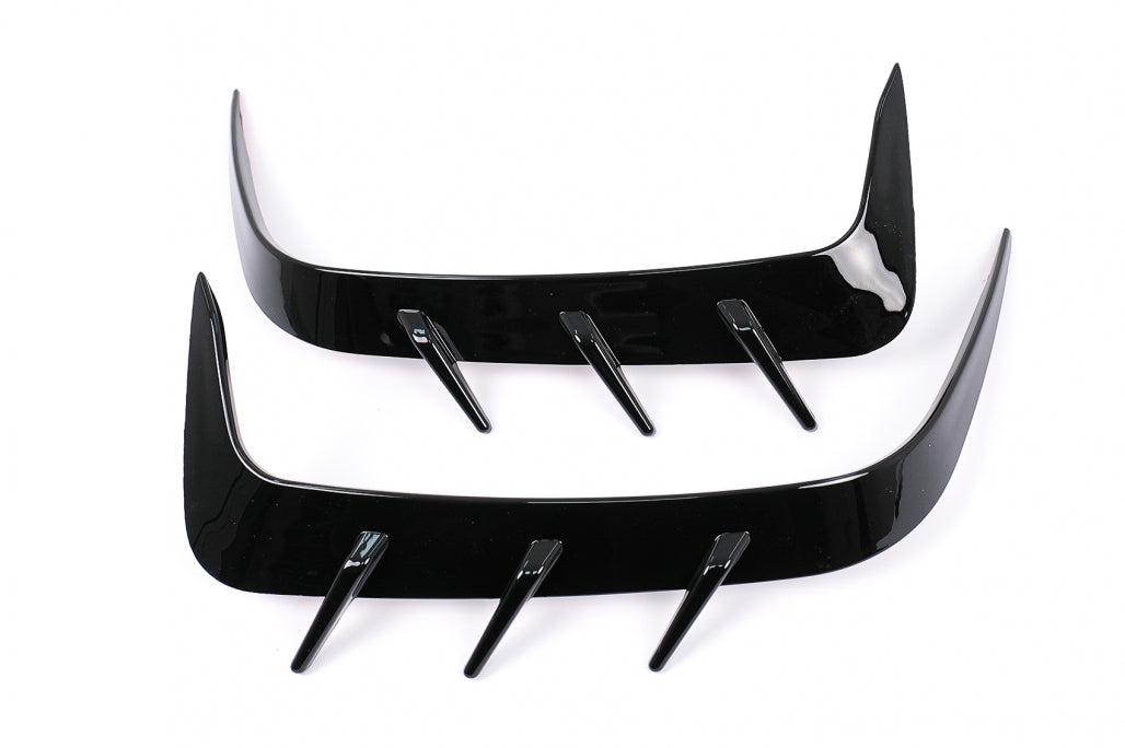 Rear Bumper Flaps Side Fins M Tech Piano Black for BMW 4 Series G22 Coupe (2020–Up)