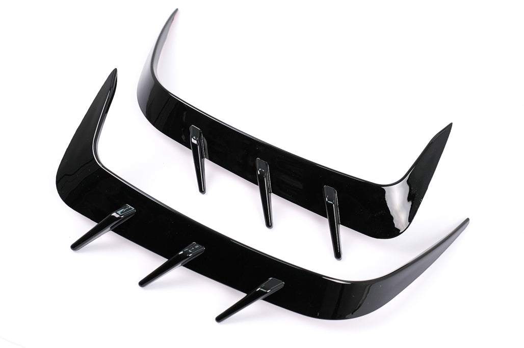 Rear Bumper Flaps Side Fins M Tech Piano Black for BMW 4 Series G22 Coupe (2020–Up)