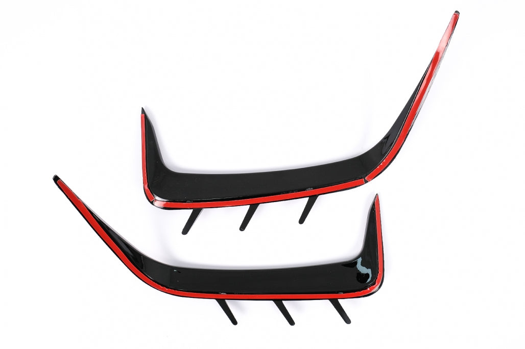 Rear Bumper Flaps Side Fins M Tech Piano Black for BMW 4 Series G22 Coupe (2020–Up)