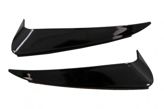 Rear Bumper Flaps Side Fins Piano Black for Mercedes C-Class W205 Sedan AMG Line (2014–2020)