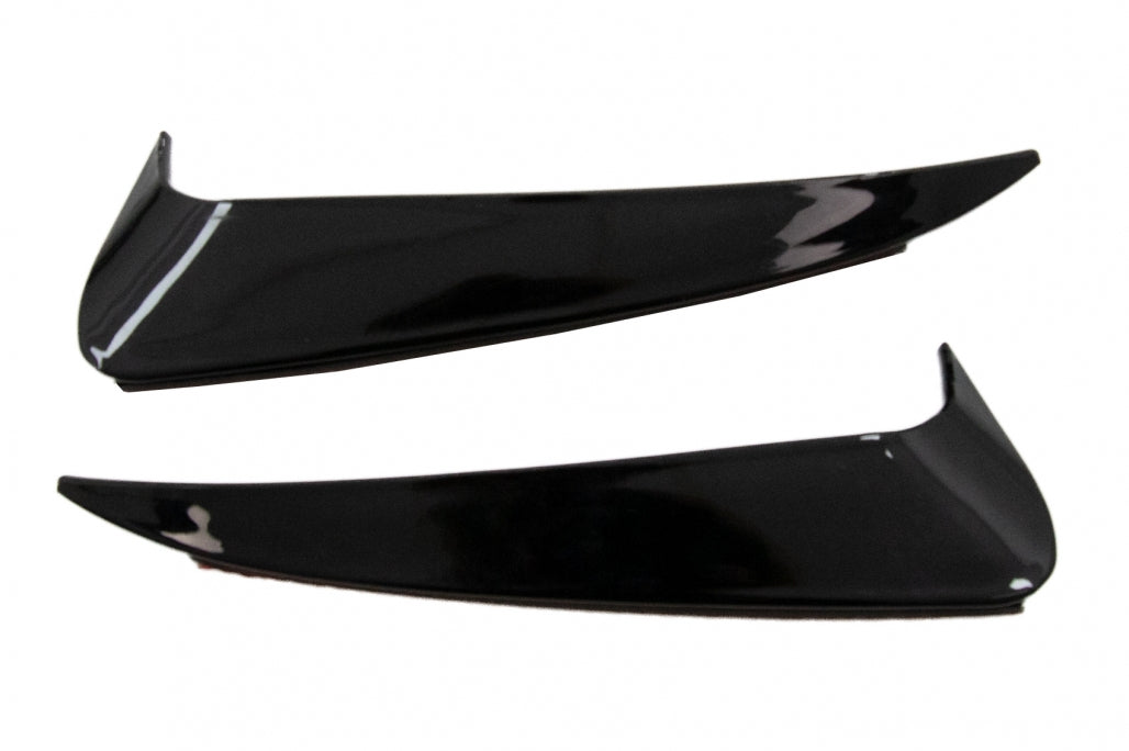 Rear Bumper Flaps Side Fins Piano Black for Mercedes C-Class W205 Sedan AMG Line (2014–2020)